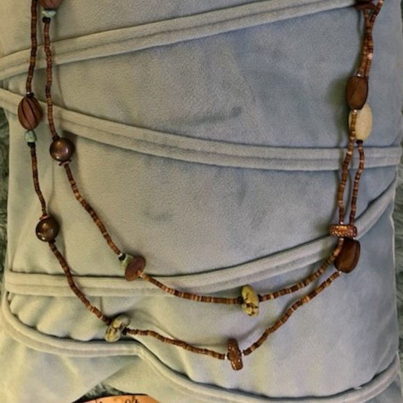 SILPADA 60” Necklace Howlite, Jasper, Copper N1569 - Picture 1 of 4